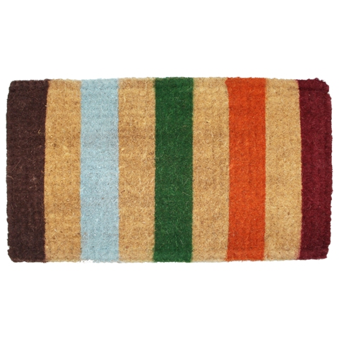 J And M Home Fashions 4204 Stripe Imperial Coco Doormat, 18 X 30 In.