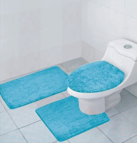Rs027923 18 X 30 In. Hailey 3 Piece Bath Mat - Turqouise
