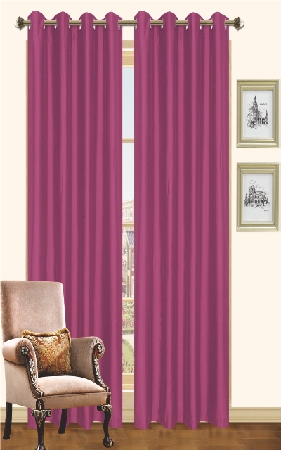 Cp019980 57 X 90 In. Holly - Faux Silk Curtain Panel - Purple, Pack Of 2