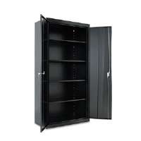 Alera Ale82109 Assembled 72 In. High Storage Cabinet, With Adjustable Shelves Black