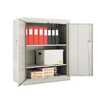 Ale84107 Assembled 42 In. High Storage Cabinet, With Adjustable Shelves Light Gray