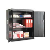 Alera Ale84109 Assembled 42 In. High Storage Cabinet, With Adjustable Shelves Black