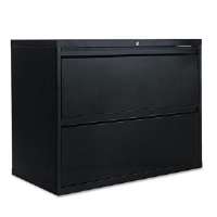 Alela523629bl Two Drawer Lateral File Cabinet, Black