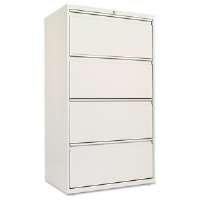 Alela543054lg Four Drawer Lateral File Cabinet, Light Gray