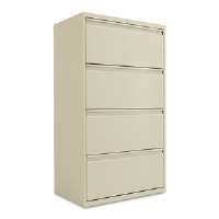 Alela543054py Four Drawer Lateral File Cabinet, Putty