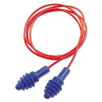 154-dpas-30r Airsoft Multiple-use Earplugs, Red Polycord, Blue, 100 Pairs