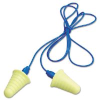 247-318-1009 Push-ins Grip-ring Earplugs, Corded, 30nrr, Yellow - Blue, 200 Pairs