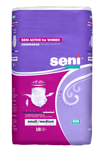 S-ms18-aw1 Active For Women Underwear, Small - Medium, Pack Of 72