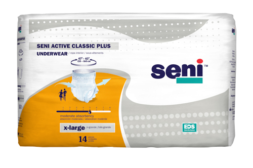 S-xl14-ac2 Active Classic Plus Underwear, Extra Large, Pack Of 56