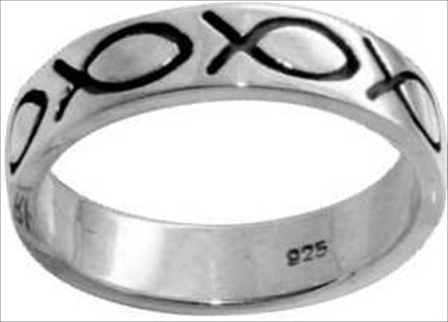 04235x Ring Ichthus Style 403 Stainless Steel Size 11