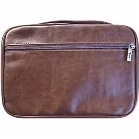 08698X Bible Cover Distressed Leather Look Xxl Brown