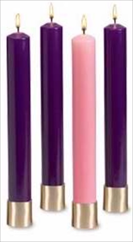 UPC 080000000026 product image for 56755 Candle Advent Set 1.5 x 16 3 Purple, 1 Pink | upcitemdb.com