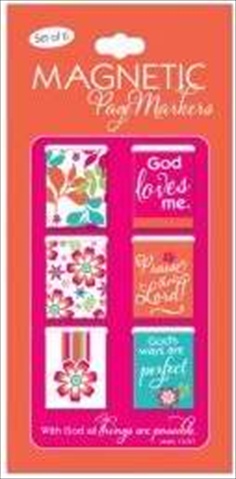 363473 Bookmark Pagemarker Magnetic All Things Are Possible Set Of 6