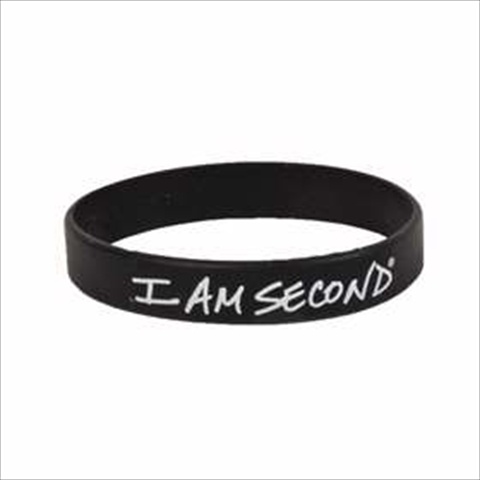 10575x Bracelet I Am Second Wristband Black White