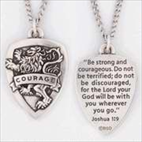 63945 Necklace Courage Shield With 24 In. Chain