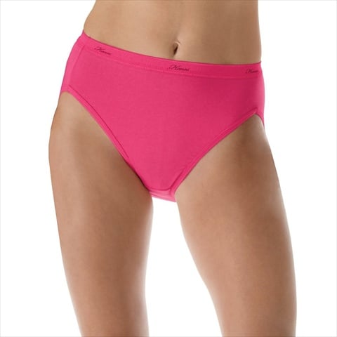 P543WB Womens Plus Cotton Hi-Cut Panties Size - 11 - Assorted
