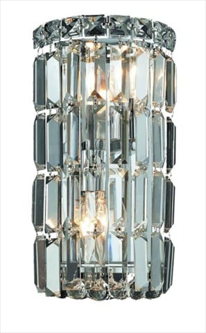1726w6c-ss Chantal Swarovski Strass Element Crystal Wall Sconce, Chrome