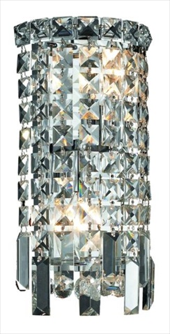 1727w6c-ec Chantal Heirloom Grandcut Crystal Wall Sconce, Chrome