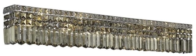 1728w44c-gt-ss Chantal Swarovski Strass Element Golden Teak Crystal Vanity Light, Chrome