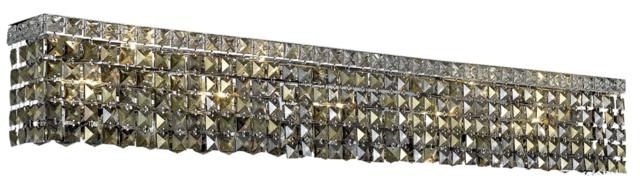 1729w44c-gt-rc Chantal Heirloom Handcut Golden Teak Crystal Vanity Light, Chrome