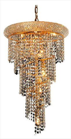 1531sr16g-ss Adrienne Swarovski Strass Element Crystal Chandelier, Gold