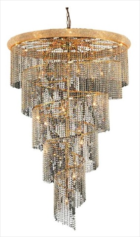 1531sr48g-sa Adrienne Swarovski Spectra Crystal Chandelier, Gold