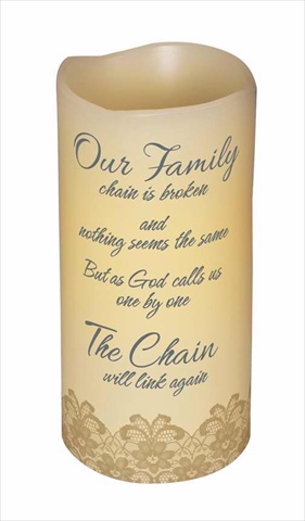 107266 Candle Flameless Family Chain With Timer Vanilla6 In.