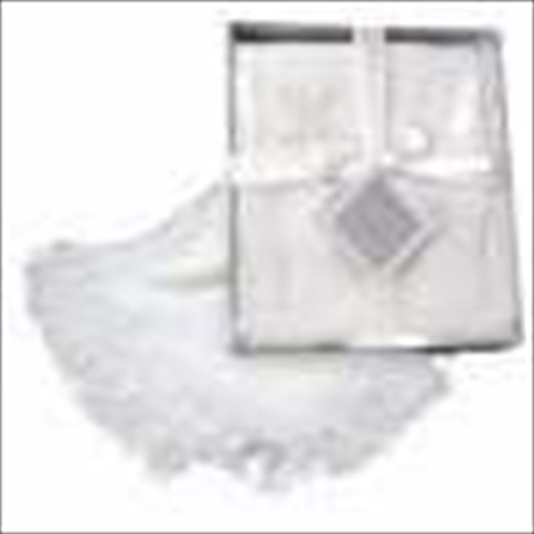 123962 Blanket Cross Embroidered Shawl White 40 X 40 In.