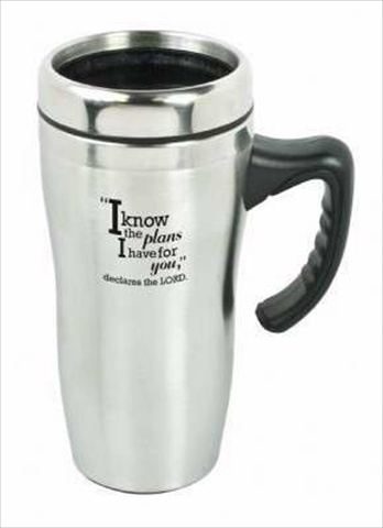 361111 Mug Travel I Know The Plans With Handle Stainless