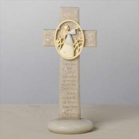 UPC 045544610605 product image for Enesco 07779X Cross Foundations Memory Cross With Angel & Stand | upcitemdb.com