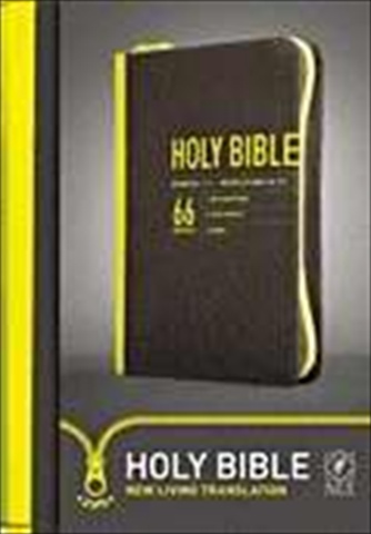 108145 Nlt2 Zips Bible Canvas Cover With Yellow Zipper