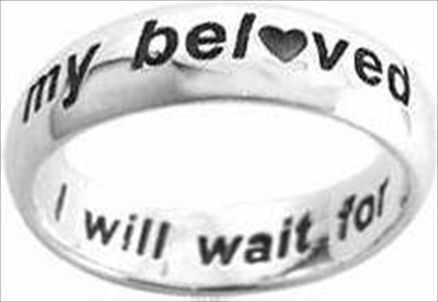 03790x Ring I Will Wait With Hearts Style 828 Ss Size 5