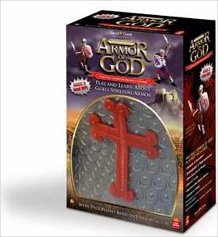 David C. Cook 454045 Toy Playset Full Armor Of God 6 Pc Gray Red Boys
