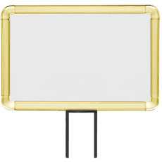 Lavi Industries 50-1130F7H-S-GD Horizontal Fixed Mount Sign Frame 7 x 11 In. Gold Lavi Industries 50-1130F7H-S-GD Horizontal Fixed Mount Sign Frame 7 x 11 In. Gold