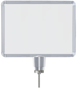 Lavi Industries 50-1131DH-SA Horizontal Drum Top Traditional Post Sign Frame 11 x 14 In. Satin Aluminum Lavi Industries 50-1131DH-SA Horizontal Drum Top Traditional Post Sign Frame 11 x 14 In. Satin Aluminum