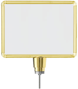 Lavi Industries 50-1131DH-S-GD Horizontal Drum Top Traditional Post Sign Frame 11 x 14 In. Gold Lavi Industries 50-1131DH-S-GD Horizontal Drum Top Traditional Post Sign Frame 11 x 14 In. Gold