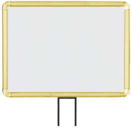 Lavi Industries 50-1131F12H-S-GD Horizontal Fixed Mount Sign Frame 11 x 14 In. Gold Lavi Industries 50-1131F12H-S-GD Horizontal Fixed Mount Sign Frame 11 x 14 In. Gold