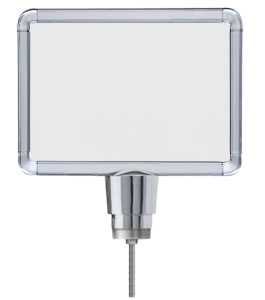 Lavi Industries 50-1141DH-CL Horizontal Drum Top Traditional Post Sign Frame 8.5 x 11 In. Chrome Lavi Industries 50-1141DH-CL Horizontal Drum Top Traditional Post Sign Frame 8.5 x 11 In. Chrome