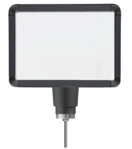 Lavi Industries 50-1141DH-MB Horizontal Drum Top Traditional Post Sign Frame 8.5 x 11 In. Matte Black Lavi Industries 50-1141DH-MB Horizontal Drum Top Traditional Post Sign Frame 8.5 x 11 In. Matte Black