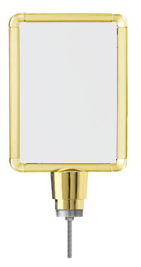 Lavi Industries 50-1141DV-S-GD Vertical Drum Top Traditional Post Sign Frame 8.5 x 11 In. Gold Lavi Industries 50-1141DV-S-GD Vertical Drum Top Traditional Post Sign Frame 8.5 x 11 In. Gold