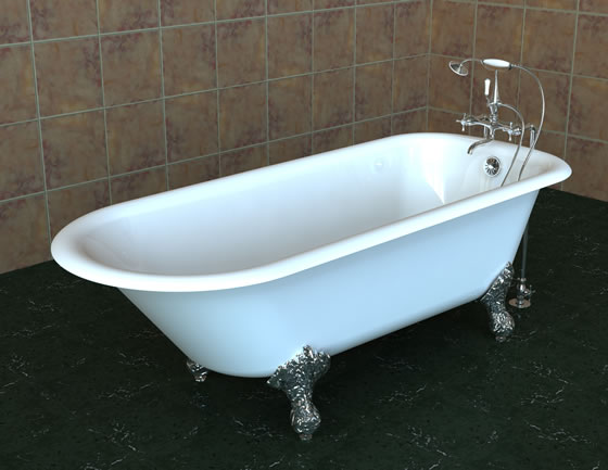 Fp-663025-th-70-cip Serenade 66 X 30 In. Freestanding Bathtub, Top Faucet Drillings - White