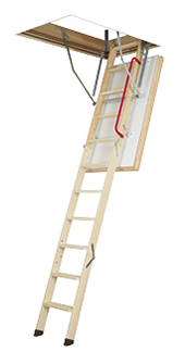 66891 Lwt Wooden Insulated Attic Ladder, 300lbs