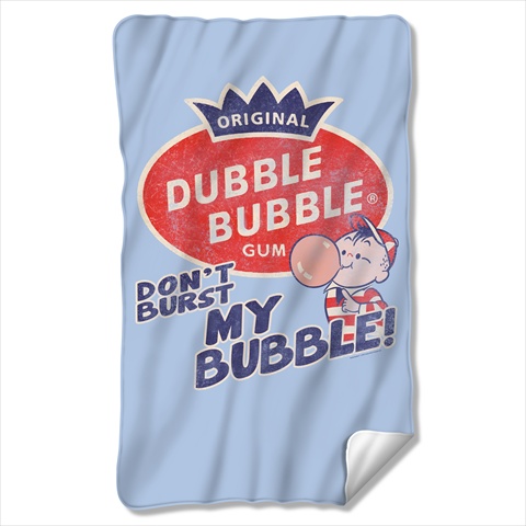 36 X 60 In. Dubble Bubble And Burst Bubble Fleece Blanket - White