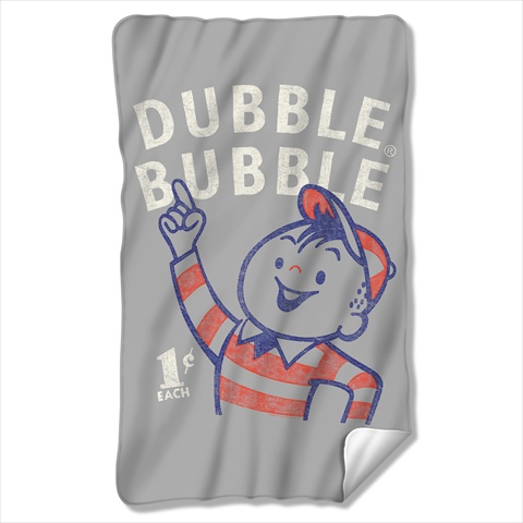 36 X 60 In. Dubble Bubble And Pointing Fleece Blanket - White