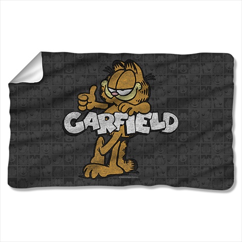 Gar539-bkt1-0 36 X 60 In. Garfield And Retro Fleece Blanket - White