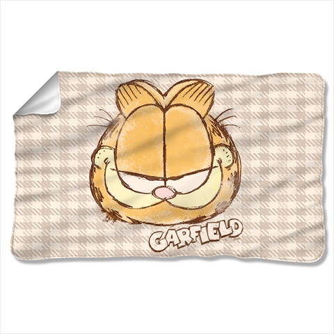 Gar534-bkt1-0 36 X 60 In. Garfield And Watercolor Fleece Blanket - White