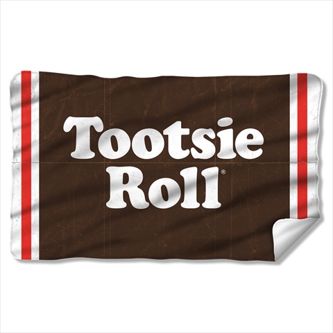 Tr131-bkt1-0 36 X 60 In. Tootsie Roll And Wrapper Fleece Blanket - White