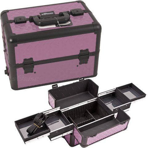 E3301dmplb Purple, Black Diamond Pro Makeup Case