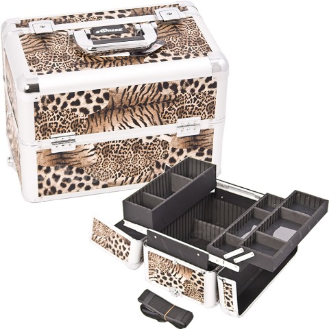 E3302lpbr Leopard Brown Pro Makeup Case