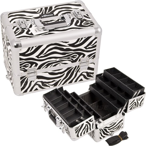 E3304zbwh Zebra White Pro Makeup Case